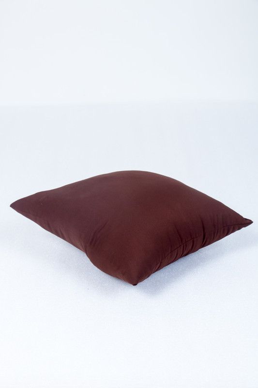 SIROKI BOND Microfibre Solid Cushion Pack of 1  (Brown)