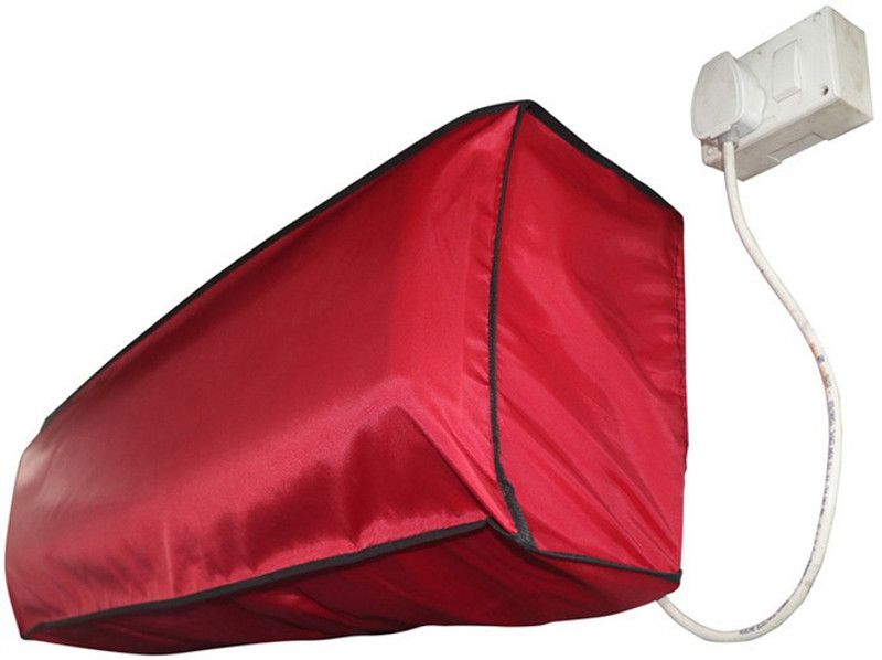 KingMatters Air Conditioner Cover  (Width: 84 cm, Red)