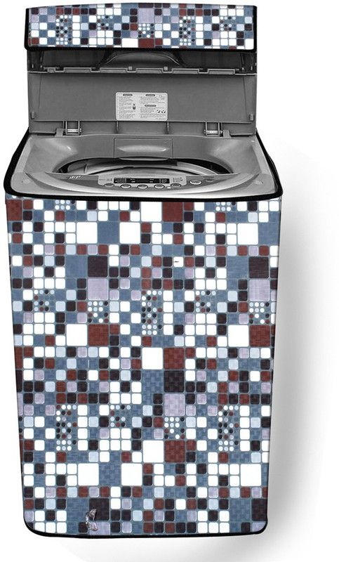 Stylista Top Loading Washing Machine Cover  (Width: 148 cm, Multi, White)