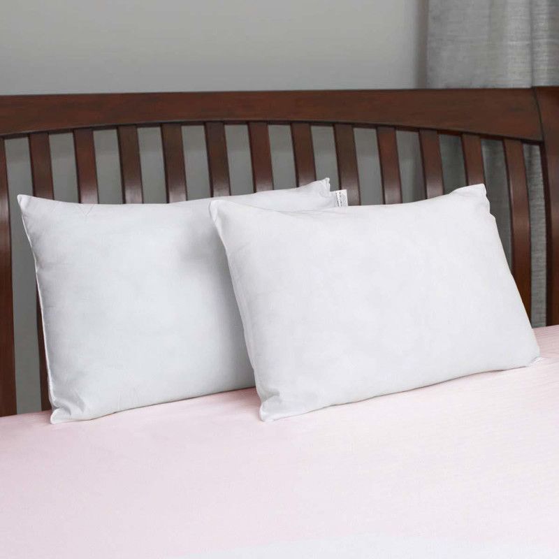 ROYALREOX Microfibre Solid Sleeping Pillow Pack of 2  (White)