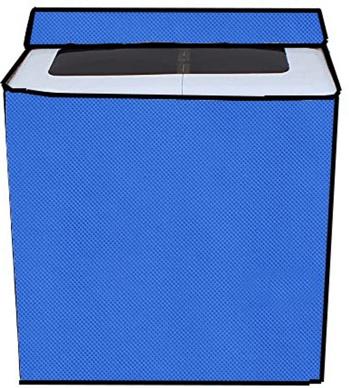 JM Homefurnishings Semi-Automatic Washing Machine Cover  (Width: 81 cm, Blue)