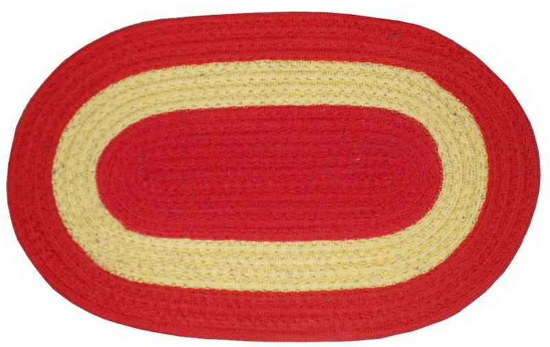 SpeedDecor Polyester Door Mat  (Red, Medium)