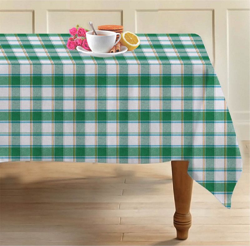 AIRWILL Checkered 4 Seater Table Cover  (Multicolor, Cotton)