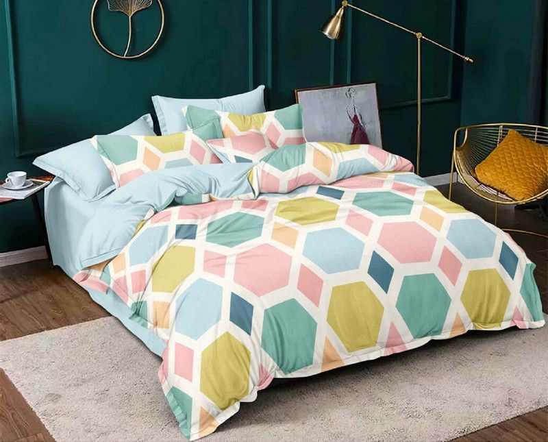 SINGHS VILLAS DECOR 254 TC Cotton Double Solid Flat Bedsheet  (Pack of 1, Multicolor)