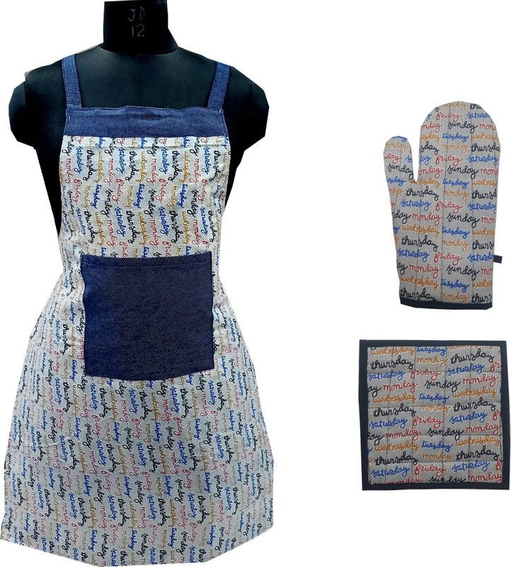 FAIRY HOME Multicolor Polycotton Kitchen Linen Set