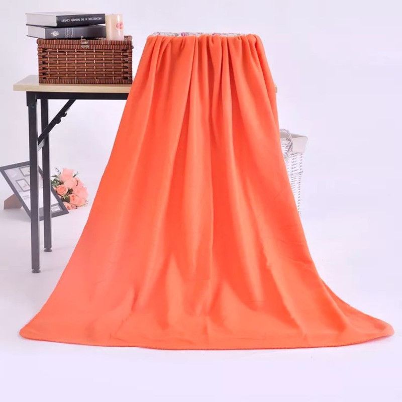 Solid Single Fleece Blanket  (Polyester, Rust)