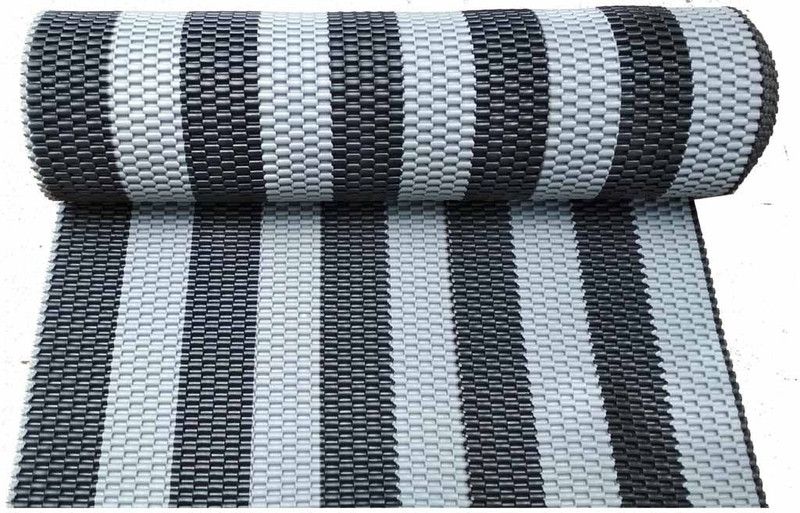 PALCO Rubber Door Mat  (Grey and Black, Small, Pack of 2)