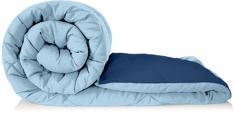 RAASO Solid Double Comforter for AC Room  (Microfiber, Teal, Sky blue)
