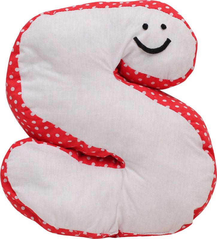 Creative Textiles Polyester Fibre Polka Cushion Pack of 1  (Red)