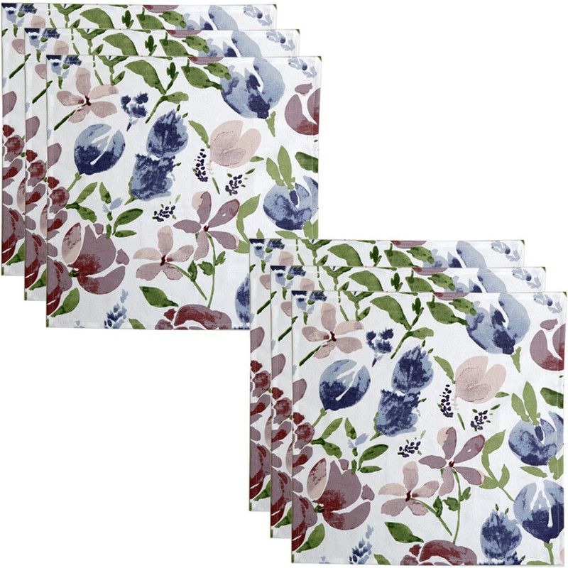 Table Napkin Cotton(18 * 18 INCHES), Perfect for Gifting and upgrading Your Home décor Multicolor Napkins  (6 Sheets)