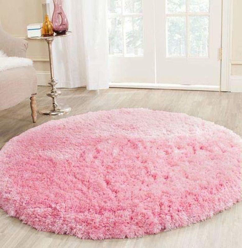 SYN STOR Cotton Door Mat  (Pink, Medium)
