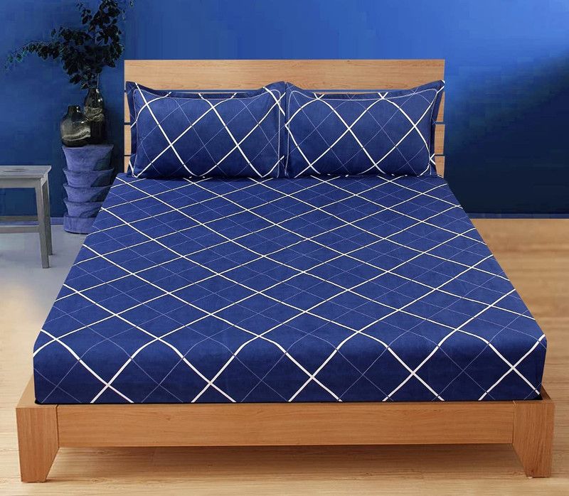 Polycotton Queen Bed Cover  (Multicolor)