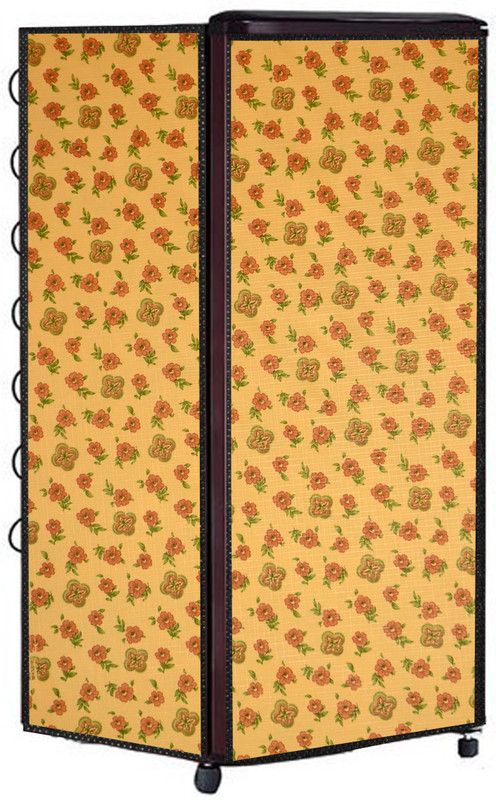 AAVYA UNIQUE FASHION Refrigerator Cover  (Width: 53.8 cm, Yellow,Green)