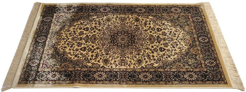 Gem Carpets Gold Silk Area Rug  (182.88 cm, X 274.32 cm, Rectangle)
