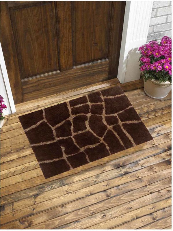 ELEGANT WEAVERS Polyester Door Mat  (Brown, Medium, Pack of 2)