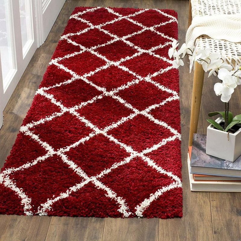 Rixon Global Red Polyester Runner  (55 cm, X 140 cm, Rectangle)