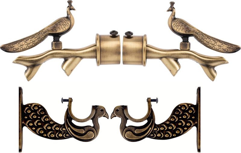 casagold Gold Rod Rail Bracket Metal