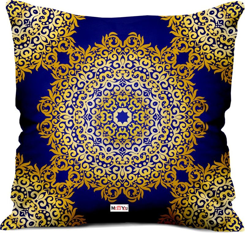 ME&YOU Cotton Motifs Cushion Pack of 1  (Multicolor)