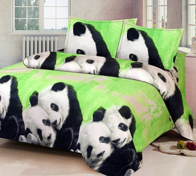 VeeKay 200 TC Polycotton Double Printed Flat Bedsheet  (Pack of 3, Multicolor)