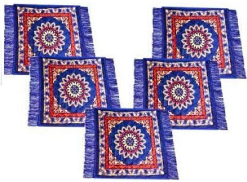 Dholu Decor Hub Cotton Door Mat  (Multicolor, Medium, Pack of 5)