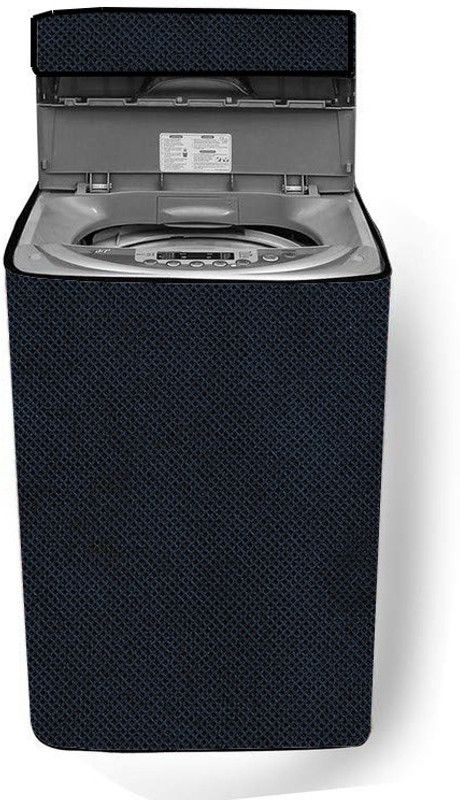 Delideal Top Loading Washing Machine Cover  (Width: 58 cm, Black)