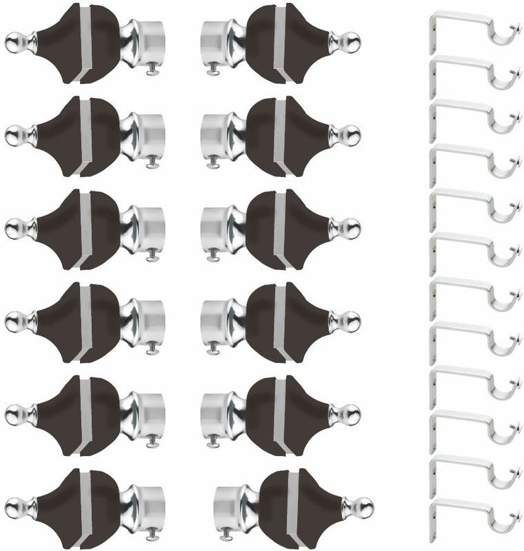 CELLRICH Grey Rod Rail Bracket Metal  (Pack of 24)