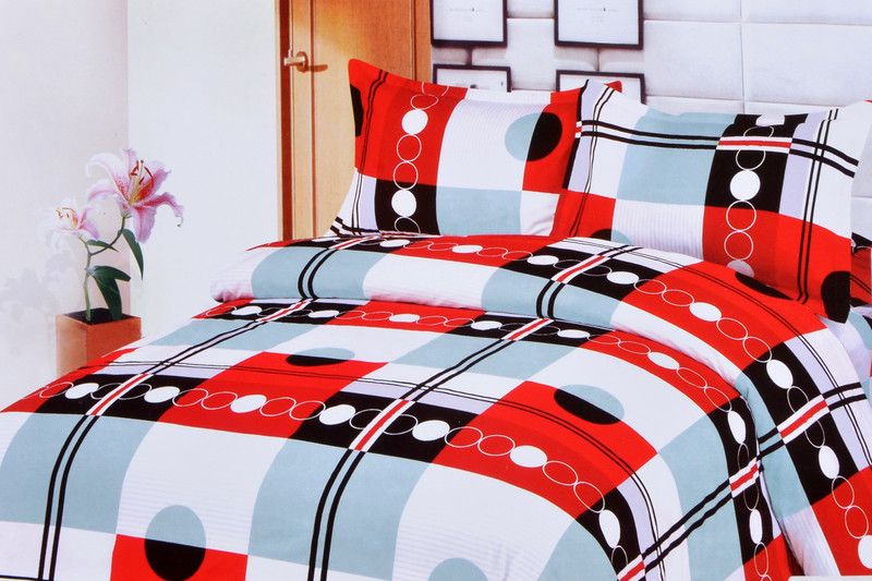 Valtellina 100 TC Polyester Single Printed Flat Bedsheet  (Pack of 4, Multicolor)