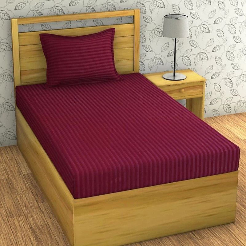HSR Collection 240 TC Microfiber Single Solid Flat Bedsheet  (Pack of 1, Multicolor)