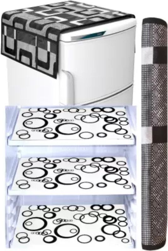 shopncreate Refrigerator Cover  (Width: 30 cm, MULTICOLOUR)