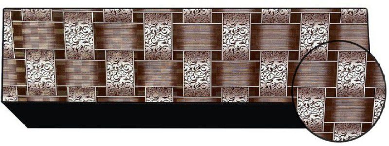 JM Homefurnishings Air Conditioner Cover  (Width: 101 cm, Brown, White)