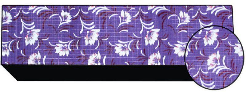 JM Homefurnishings Air Conditioner Cover  (Width: 106 cm, Purple, White)