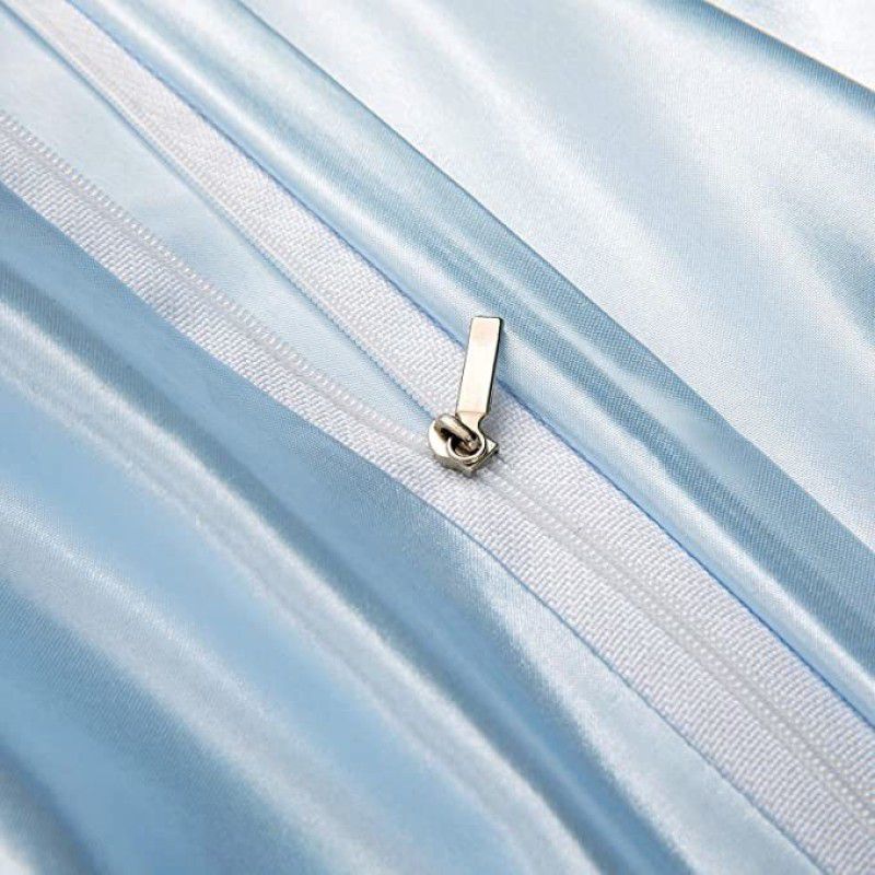 RELIABLE BEDDING Crib Silk, Satin Duvet Cover  (Blue)