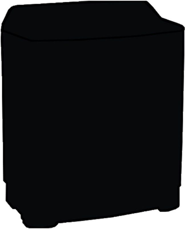 KVAR Semi-Automatic Washing Machine Cover  (Width: 85 cm, Black)