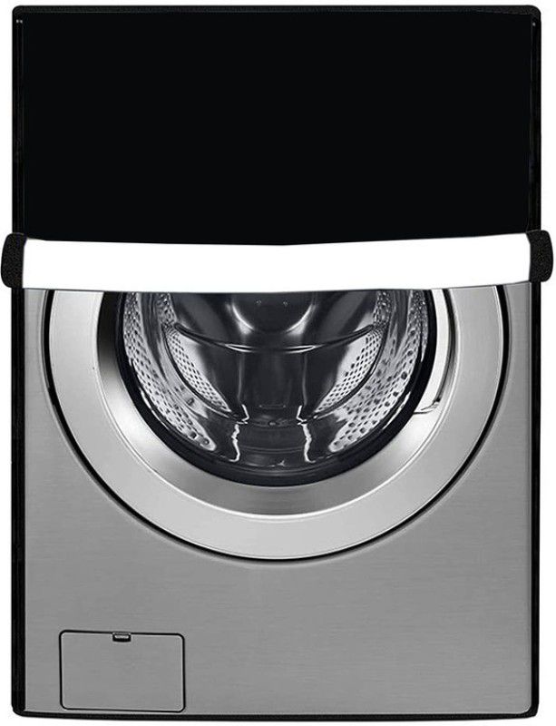 JM Homefurnishings Front Loading Washing Machine Cover  (Width: 62 cm, Black)