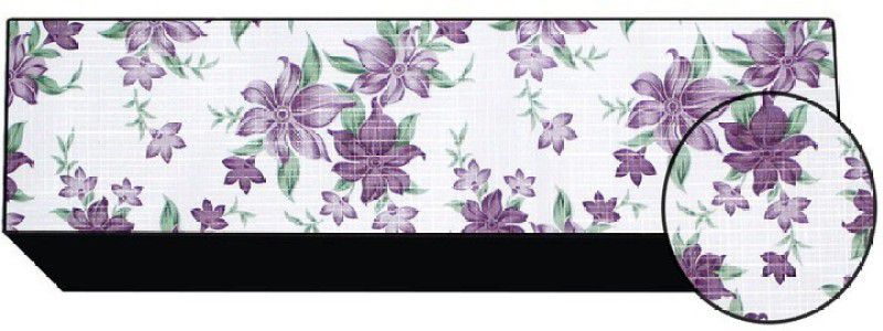 JM Homefurnishings Air Conditioner Cover  (Width: 104 cm, Purple, White)