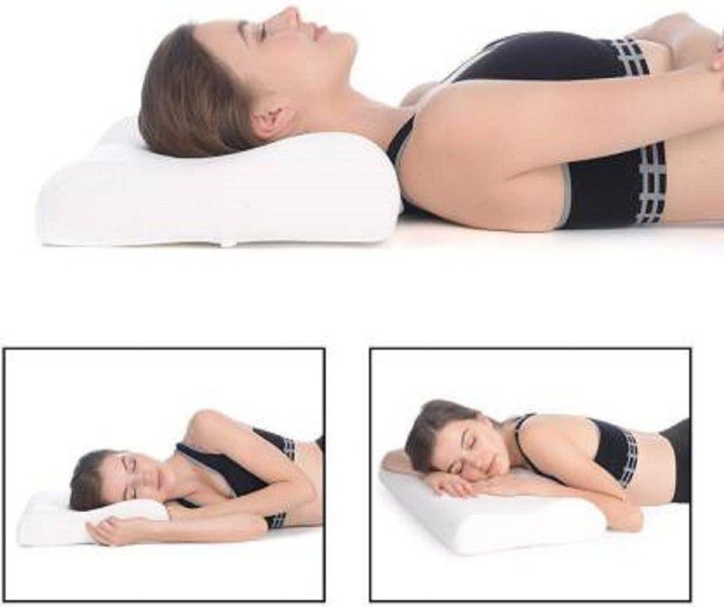 HAIYUN pillow Memory Foam Solid Orthopaedic Pillow Pack of 1  (White)