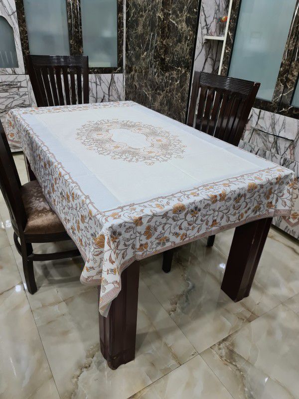 DELHI PVC CORP Printed 6 Seater Table Cover  (Multicolor, PVC)