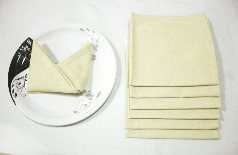 Rhome RHNK19 Yellow Cloth Napkins  (6 Sheets)
