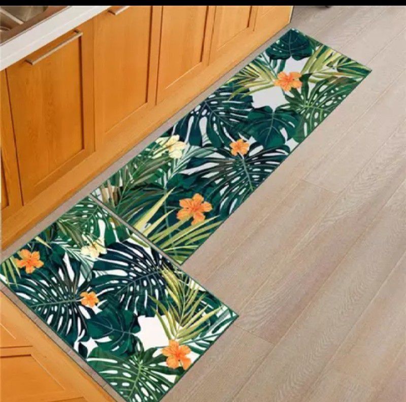 Shivi Creation Rubber Floor Mat  (Multicolor, Large, Pack of 2)