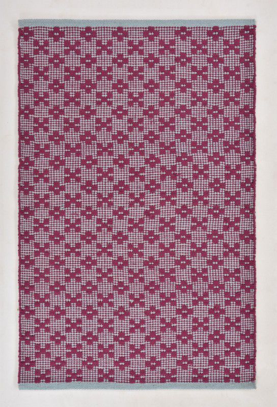 UB Home and Decor Maroon Cotton Carpet  (60 cm, X 90 cm, Rectangle)