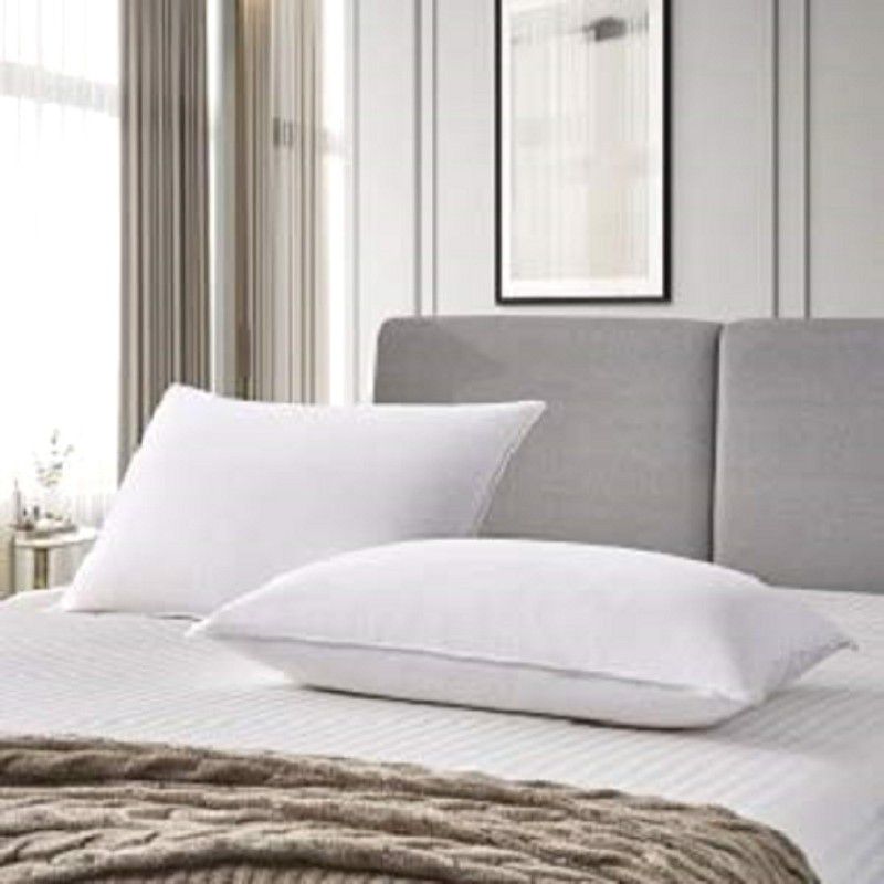 Flipkart SmartBuy Luxuary Vacuum Microfibre Stripes Sleeping Pillow Pack of 2  (White)
