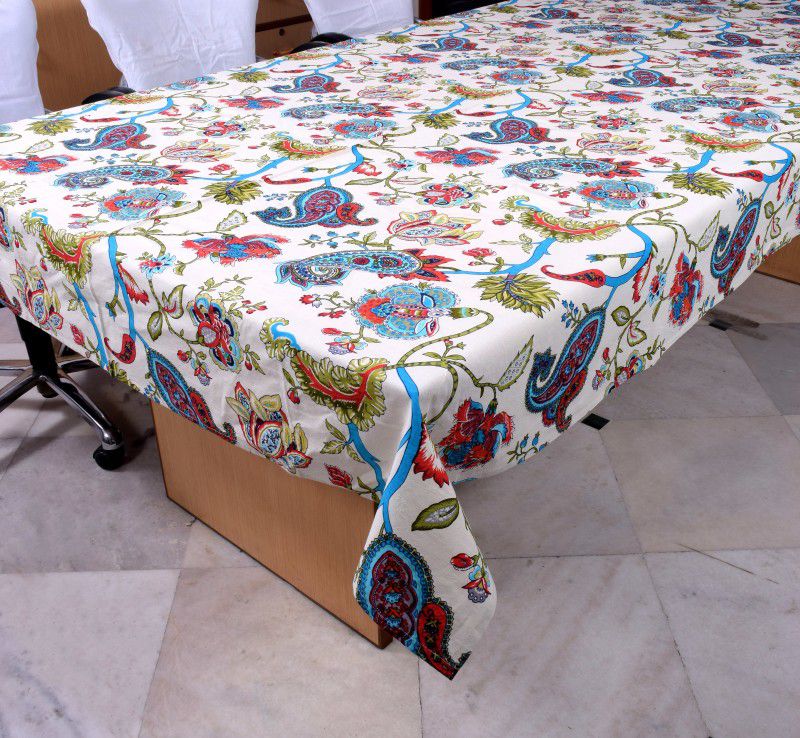 Arohi Floral 4 Seater Table Cover  (Multicolor, Cotton)
