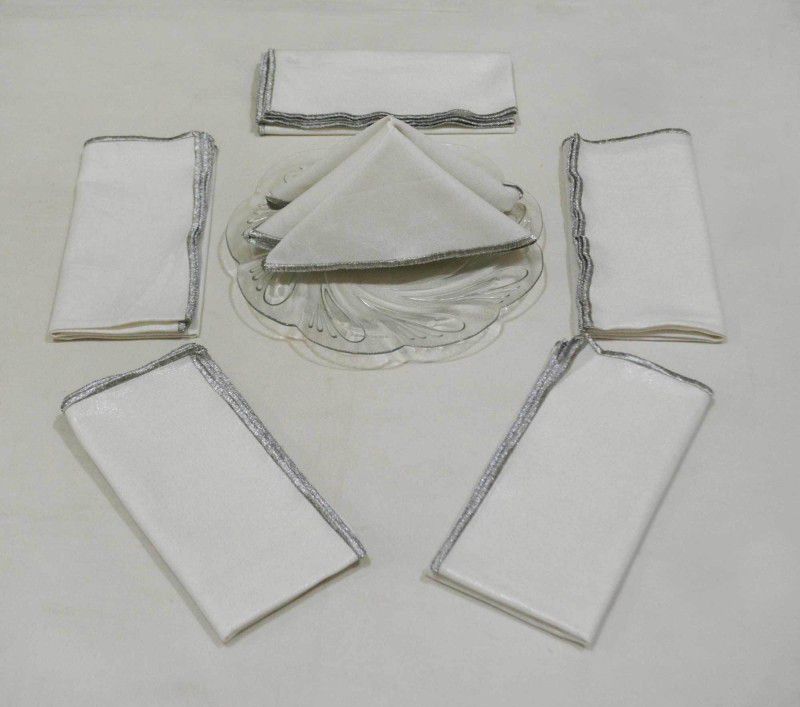 Rhome RHNK37 White Cloth Napkins  (6 Sheets)
