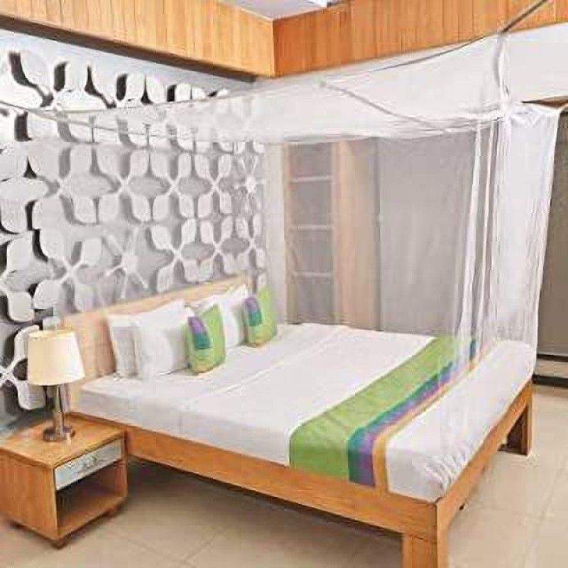 DMR Polyester Adults Washable Mosquito net for single queen Size | dubble bed machardani adult(5x7ft White) Mosquito Net  (White, Ceiling Hung)