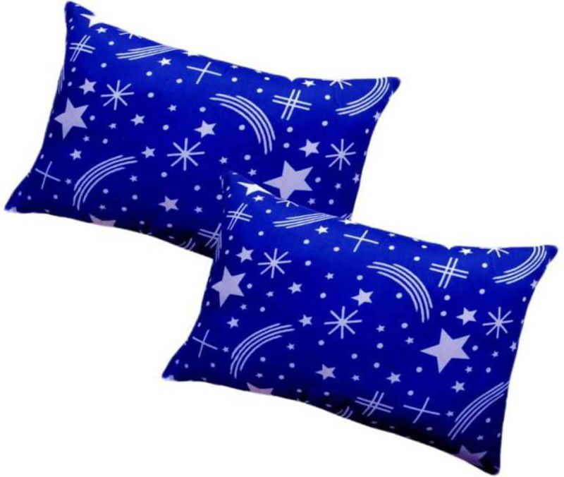 AK BROTHERS Polyester Fibre Birds Sleeping Pillow Pack of 2  (BLUE STAR)