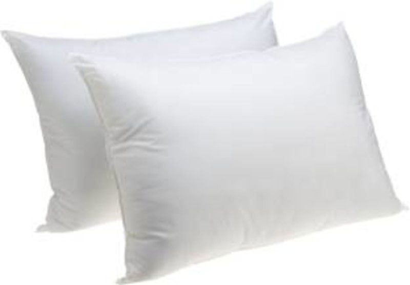 OYASUMI Polyester Fibre Solid Sleeping Pillow Pack of 2  (White)