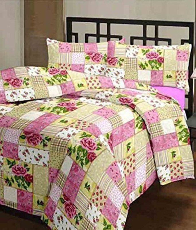 Polycotton Double Bed Cover  (Multicolor)