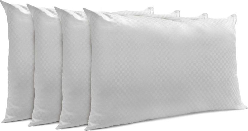 SleepExpert Polyester Fibre Solid Sleeping Pillow Pack of 4  (White)