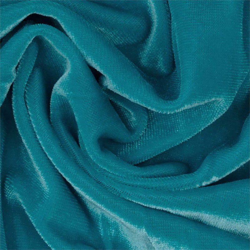 Rhome RHVTFAB10 Curtain Fabric  (Turquoise Blue, 3 m)