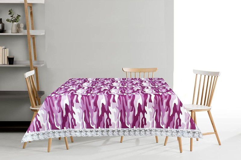 Casanest Solid 6 Seater Table Cover  (WINE, PVC)